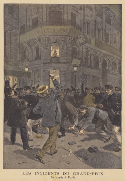 Rioting in Paris by French School